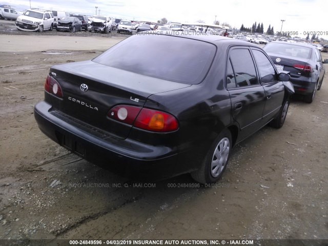 1NXBR12E91Z435571 - 2001 TOYOTA COROLLA CE/LE/S BLACK photo 4