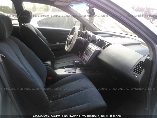 JN8AZ08T85W315615 - 2005 NISSAN MURANO SL/SE/S GRAY photo 5