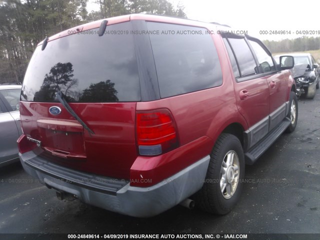 1FMRU15W53LC12700 - 2003 FORD EXPEDITION XLT RED photo 4