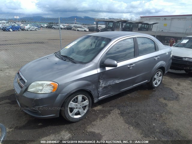 KL1TG56E59B384567 - 2009 CHEVROLET AVEO LT GRAY photo 2