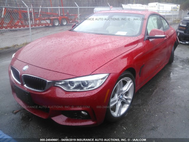 WBA3N9C50GK251140 - 2016 BMW 428 XI RED photo 2