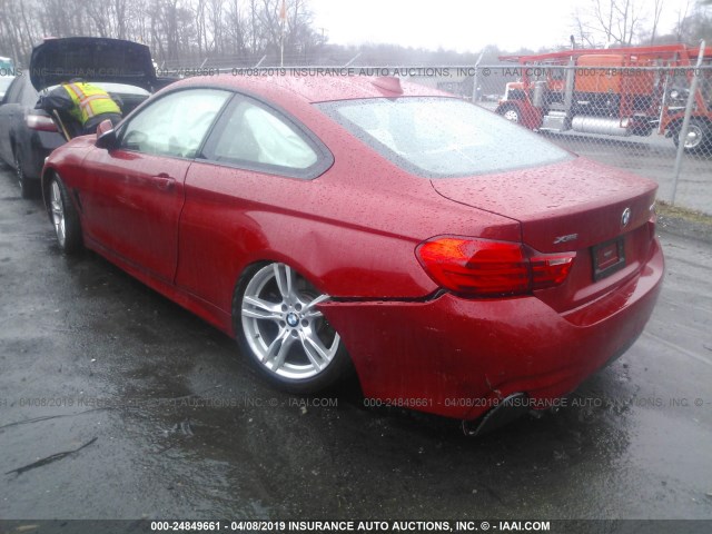 WBA3N9C50GK251140 - 2016 BMW 428 XI RED photo 3