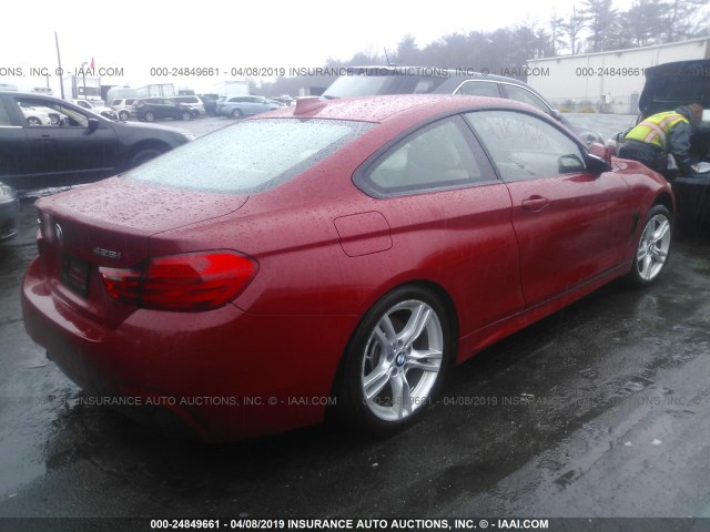 WBA3N9C50GK251140 - 2016 BMW 428 XI RED photo 4