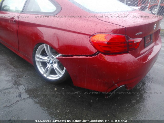 WBA3N9C50GK251140 - 2016 BMW 428 XI RED photo 6