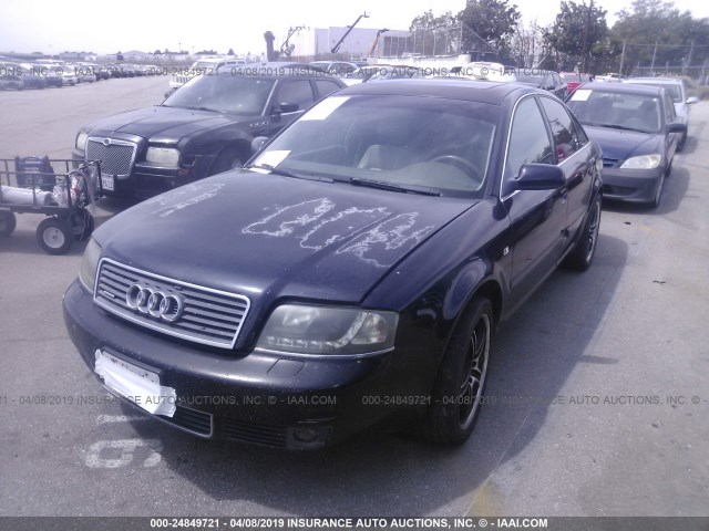 WAULT64B12N142914 - 2002 AUDI A6 3.0 QUATTRO BLUE photo 2