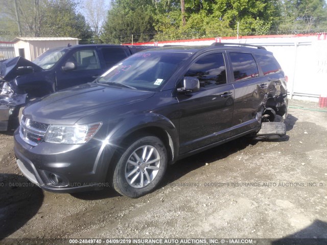 3C4PDCBBXET213826 - 2014 DODGE JOURNEY SXT GRAY photo 2