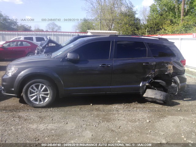 3C4PDCBBXET213826 - 2014 DODGE JOURNEY SXT GRAY photo 6