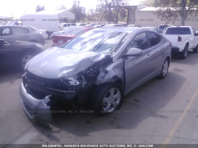 KMHDH4AE8DU779847 - 2013 HYUNDAI ELANTRA GLS/LIMITED SILVER photo 2