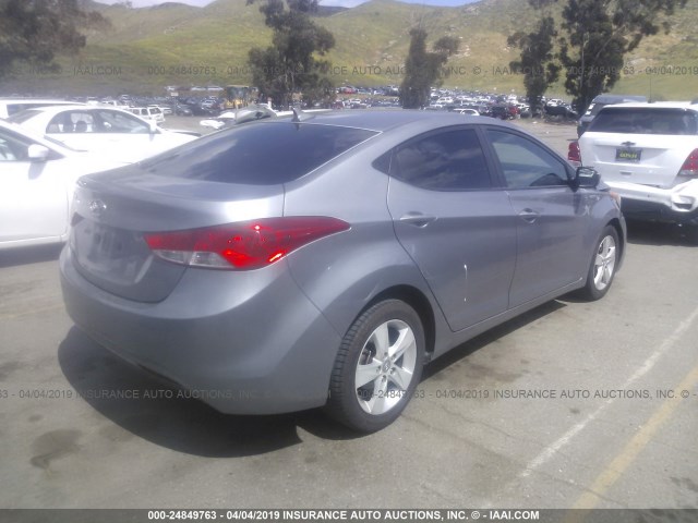 KMHDH4AE8DU779847 - 2013 HYUNDAI ELANTRA GLS/LIMITED SILVER photo 4