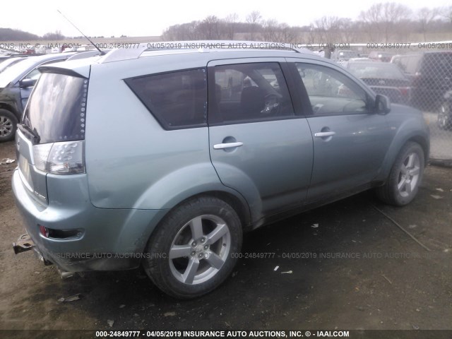 JA4MT41X07U003800 - 2007 MITSUBISHI OUTLANDER XLS GREEN photo 4