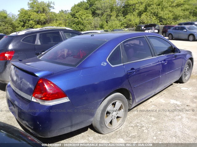 2G1WU581869193806 - 2006 CHEVROLET IMPALA LTZ BLUE photo 4