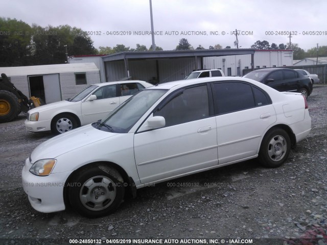 JHMES95673S006810 - 2003 HONDA CIVIC HYBRID WHITE photo 2