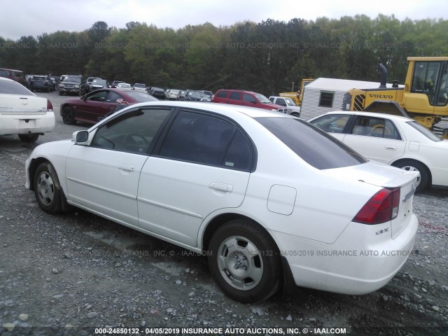 JHMES95673S006810 - 2003 HONDA CIVIC HYBRID WHITE photo 3