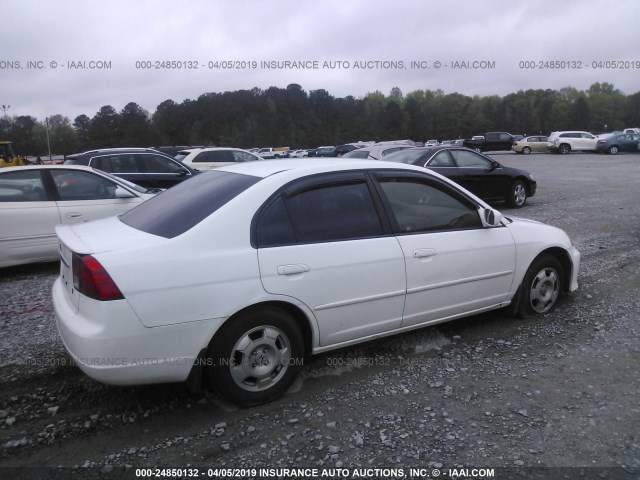 JHMES95673S006810 - 2003 HONDA CIVIC HYBRID WHITE photo 4