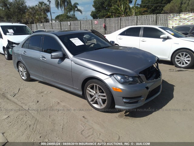 WDDGF4HB3EA947275 - 2014 MERCEDES-BENZ C 250 GRAY photo 1