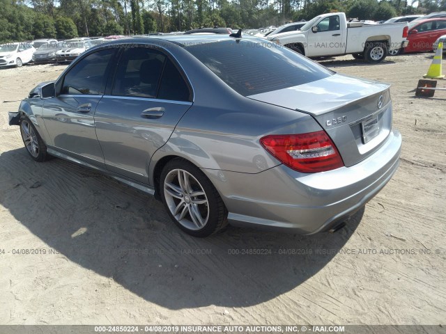 WDDGF4HB3EA947275 - 2014 MERCEDES-BENZ C 250 GRAY photo 3