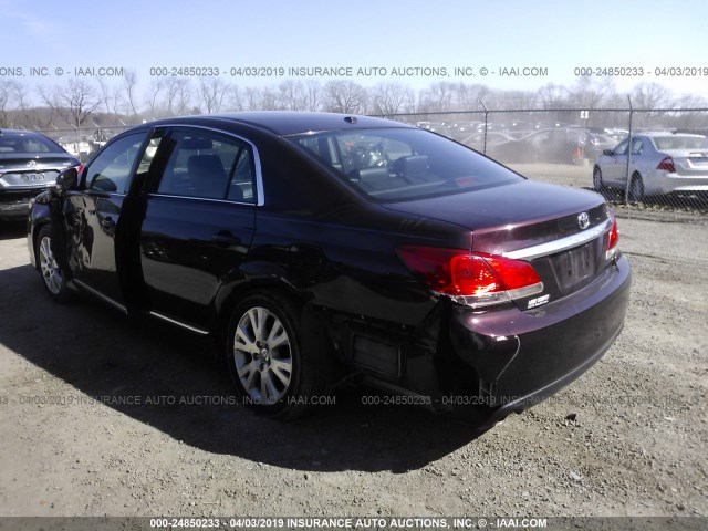 4T1BK3DB0BU381503 - 2011 TOYOTA AVALON LIMITED BROWN photo 3