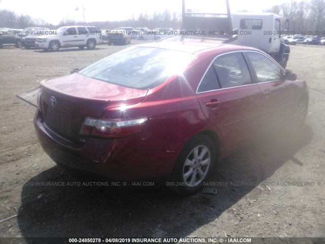 4T1BE46K07U130367 - 2007 TOYOTA CAMRY NEW GENERAT CE/LE/XLE/SE RED photo 4