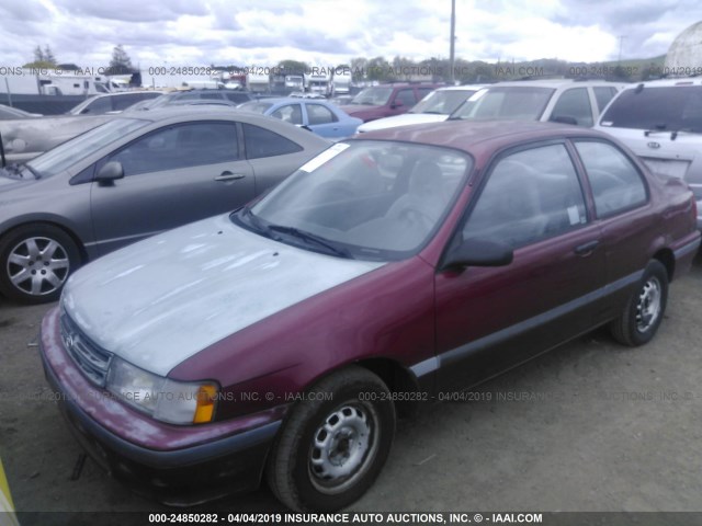 JT2EL43S2P0299107 - 1993 TOYOTA TERCEL DX RED photo 2