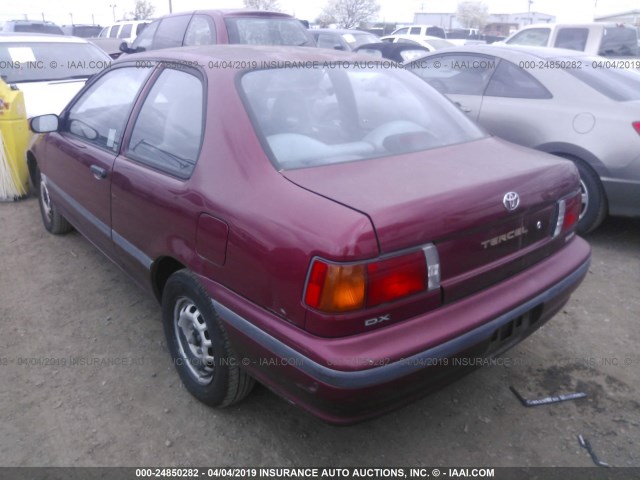 JT2EL43S2P0299107 - 1993 TOYOTA TERCEL DX RED photo 3