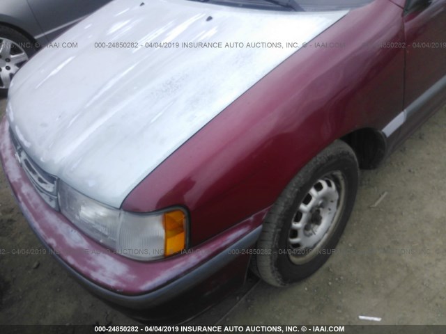 JT2EL43S2P0299107 - 1993 TOYOTA TERCEL DX RED photo 6