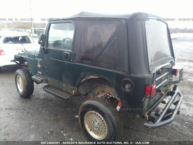 1J4FY49S9XP428594 - 1999 JEEP WRANGLER / TJ SAHARA GREEN photo 3