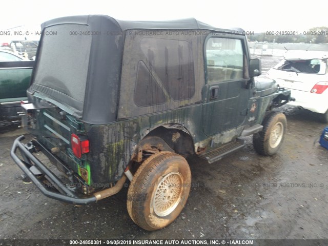 1J4FY49S9XP428594 - 1999 JEEP WRANGLER / TJ SAHARA GREEN photo 4