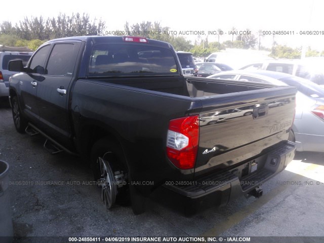 5TFHW5F15JX715640 - 2018 TOYOTA TUNDRA CREWMAX LIMITED BLACK photo 3