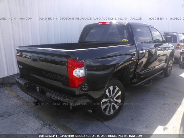 5TFHW5F15JX715640 - 2018 TOYOTA TUNDRA CREWMAX LIMITED BLACK photo 4