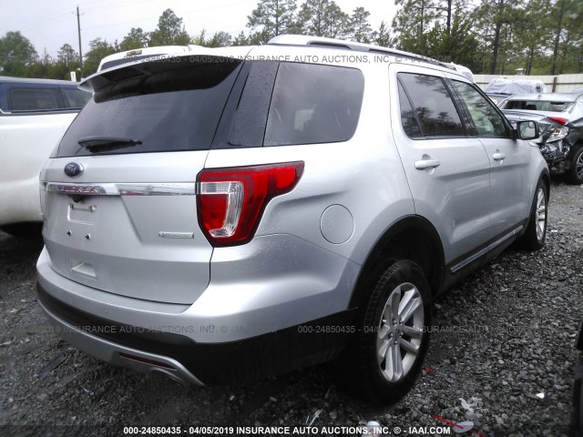 1FM5K7DH5GGB59702 - 2016 FORD EXPLORER XLT SILVER photo 4