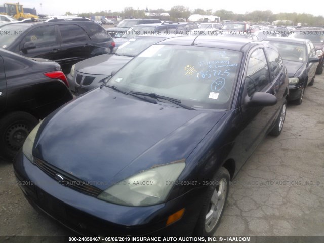 3FAFP31393R185725 - 2003 FORD FOCUS ZX3 BLUE photo 2