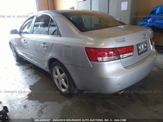 5NPEU46F07H208406 - 2007 HYUNDAI SONATA SE/LIMITED SILVER photo 3