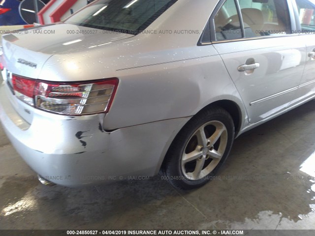 5NPEU46F07H208406 - 2007 HYUNDAI SONATA SE/LIMITED SILVER photo 6