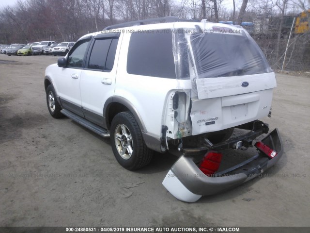 1FMZU84K83UA29826 - 2003 FORD EXPLORER EDDIE BAUER WHITE photo 3