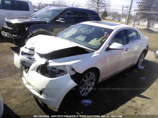 1G1ZE5E75A4128717 - 2010 CHEVROLET MALIBU LTZ WHITE photo 2