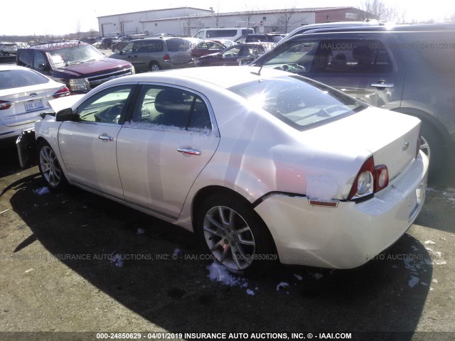 1G1ZE5E75A4128717 - 2010 CHEVROLET MALIBU LTZ WHITE photo 3