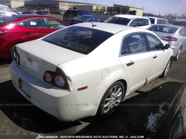 1G1ZE5E75A4128717 - 2010 CHEVROLET MALIBU LTZ WHITE photo 4