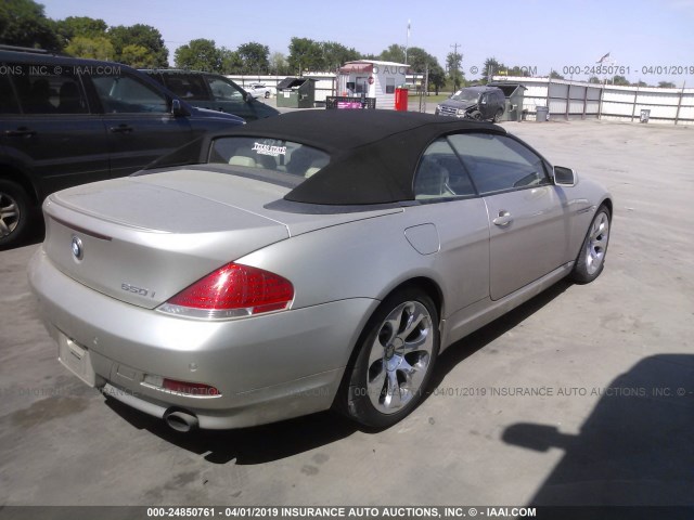 WBAEK13547CN81750 - 2007 BMW 650 I TAN photo 4