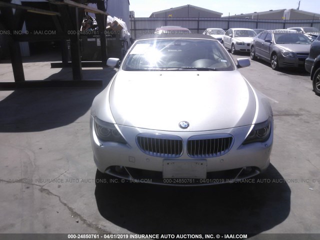 WBAEK13547CN81750 - 2007 BMW 650 I TAN photo 6