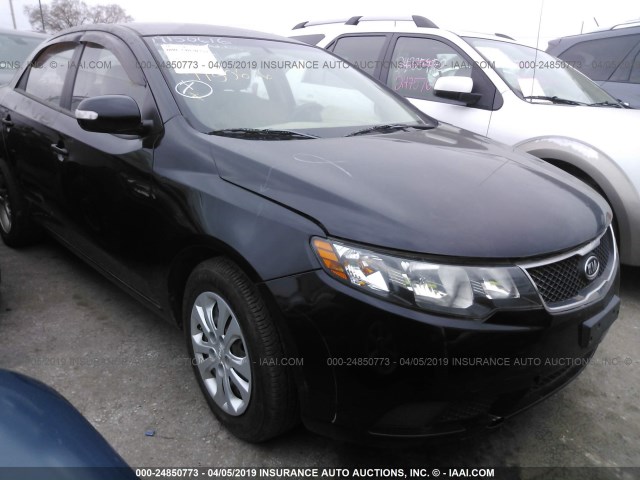 KNAFU4A27A5064625 - 2010 KIA FORTE EX BLACK photo 1