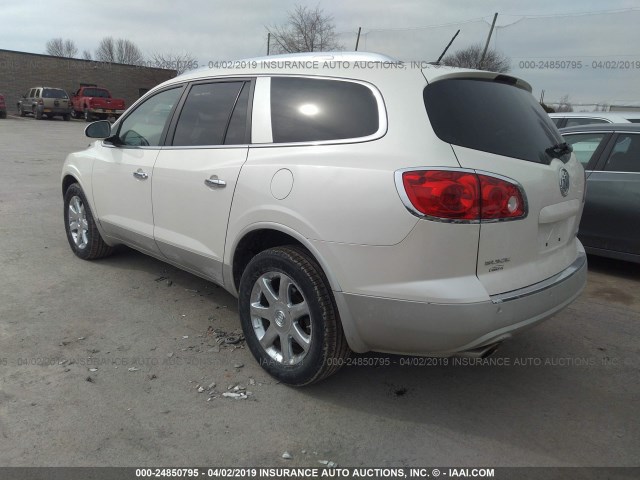 5GAEV23738J189603 - 2008 BUICK ENCLAVE CXL WHITE photo 3