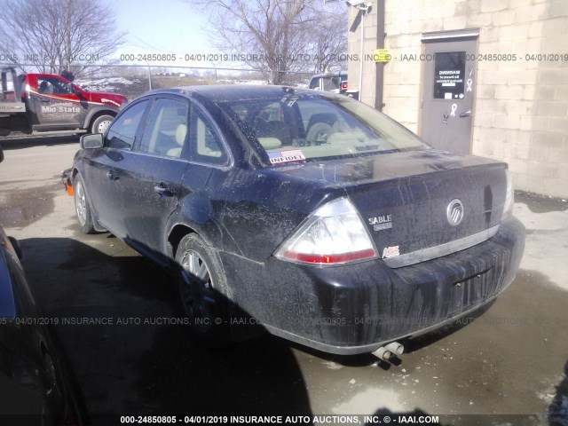 1MEHM42W69G632374 - 2009 MERCURY SABLE PREMIER BLACK photo 3