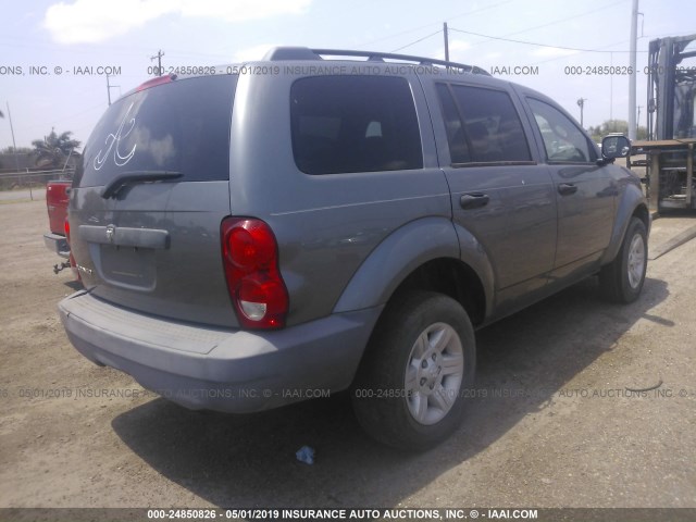 1D8HD38K37F541096 - 2007 DODGE DURANGO SXT GRAY photo 4