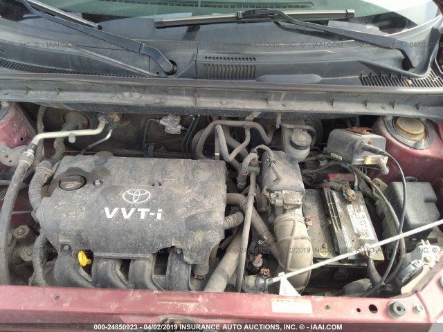JTLKT324064092475 - 2006 TOYOTA SCION XB MAROON photo 10