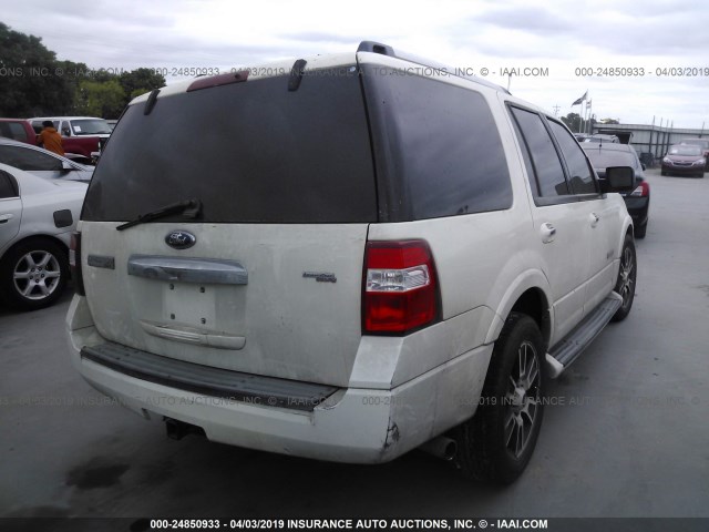 1FMFU19587LA88576 - 2007 FORD EXPEDITION LIMITED WHITE photo 4