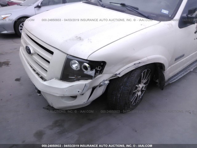 1FMFU19587LA88576 - 2007 FORD EXPEDITION LIMITED WHITE photo 6