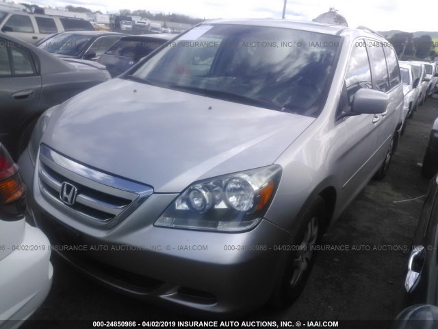 5FNRL38607B440577 - 2007 HONDA ODYSSEY EXL SILVER photo 2