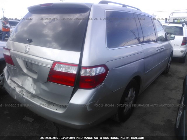 5FNRL38607B440577 - 2007 HONDA ODYSSEY EXL SILVER photo 4