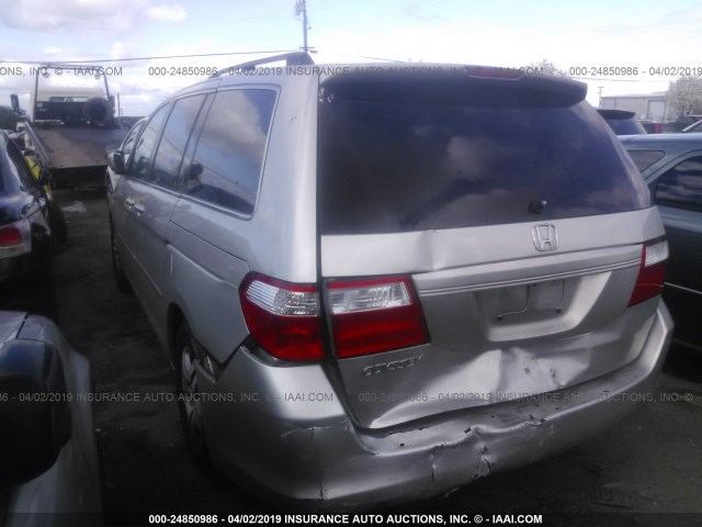 5FNRL38607B440577 - 2007 HONDA ODYSSEY EXL SILVER photo 6