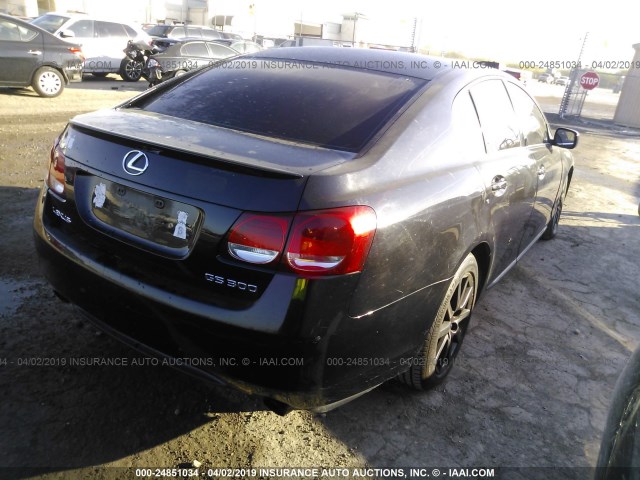 JTHBH96S665028426 - 2006 LEXUS GS GENERATION 200 300 BLACK photo 4